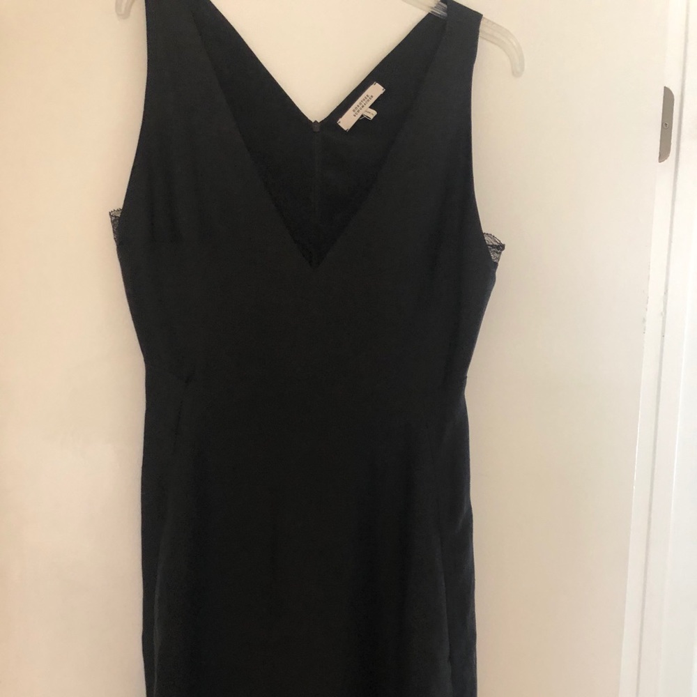 Dorethee Shaumacher black dress. Linen with lace.
